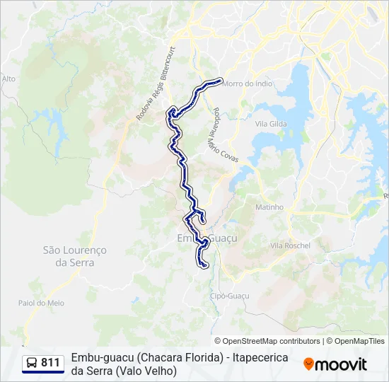 811 Bus Line Map