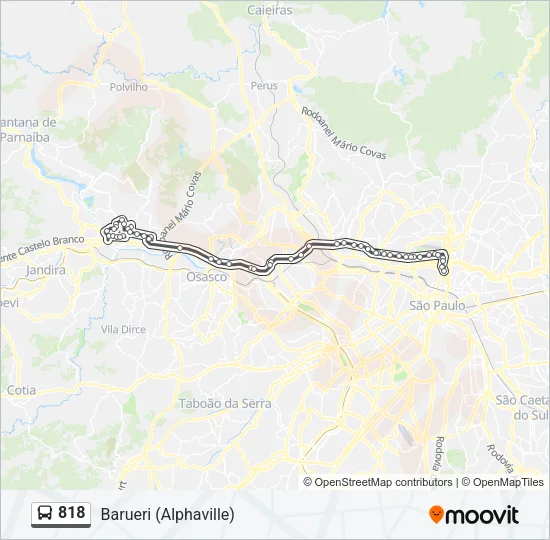 818 Bus Line Map