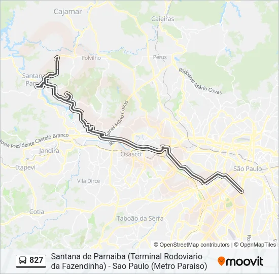 827 Bus Line Map
