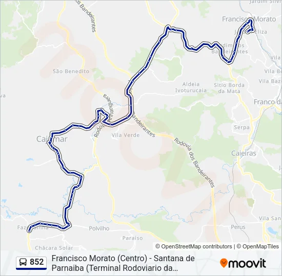 852 Bus Line Map
