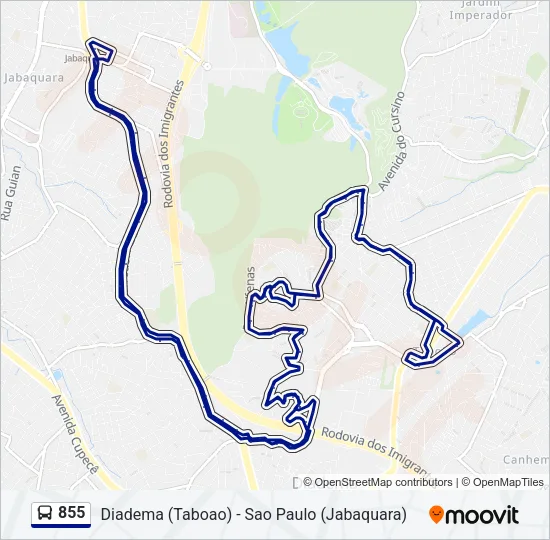 855 Bus Line Map