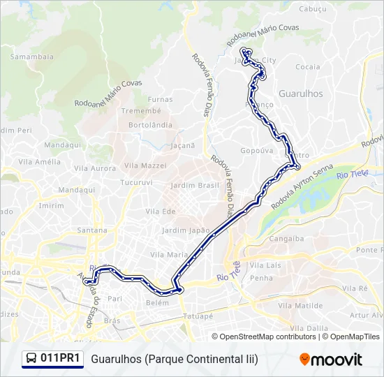 011PR1 Bus Line Map