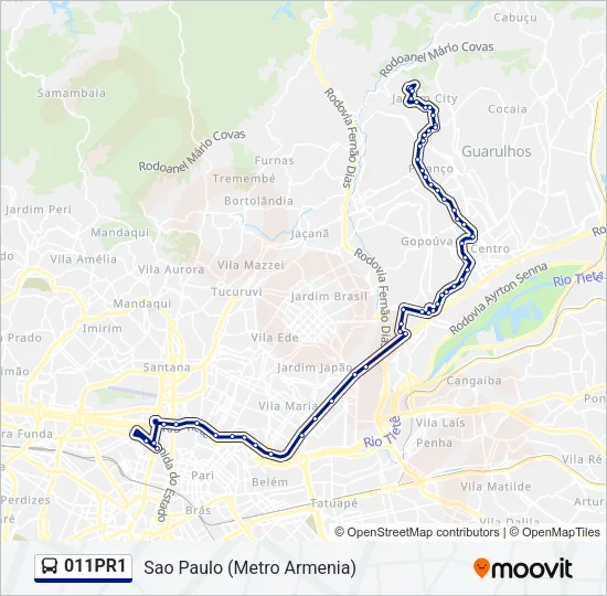 011PR1 Bus Line Map