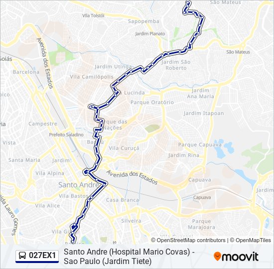 027EX1 bus Line Map