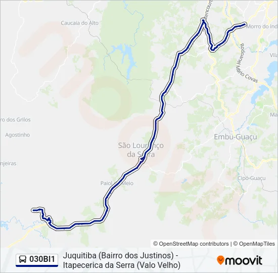 030BI1 Bus Line Map