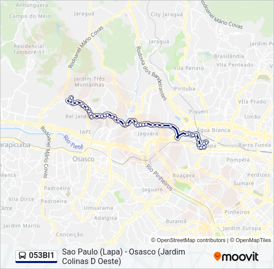053BI1 Bus Line Map