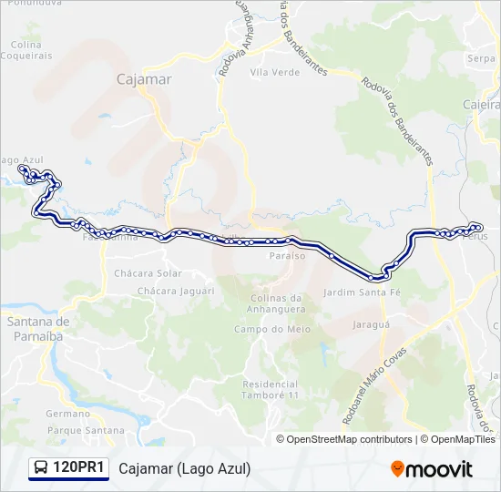 120PR1 Bus Line Map