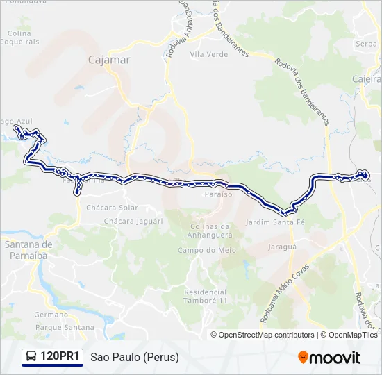 120PR1 Bus Line Map