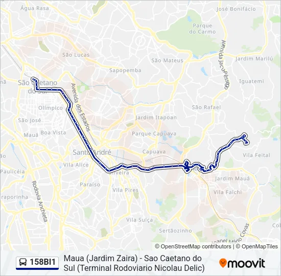 158BI1 Bus Line Map