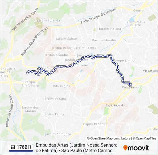 178BI1 Bus Line Map