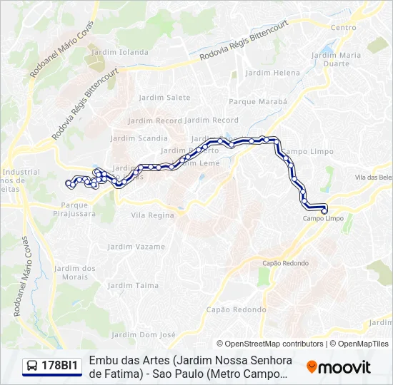178BI1 Bus Line Map