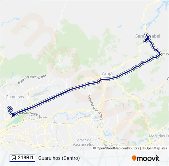 219BI1 Bus Line Map