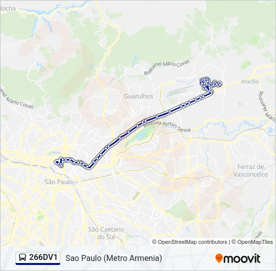266DV1 Bus Line Map