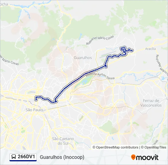 266DV1 Bus Line Map