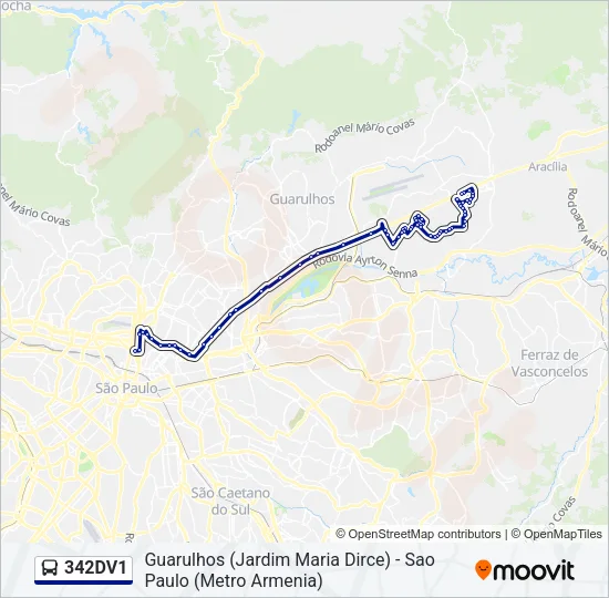 342DV1 Bus Line Map