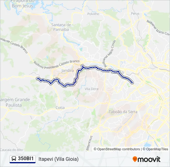 350BI1 Bus Line Map