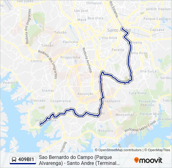 409BI1 Bus Line Map