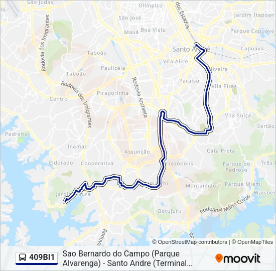 409BI1 Bus Line Map