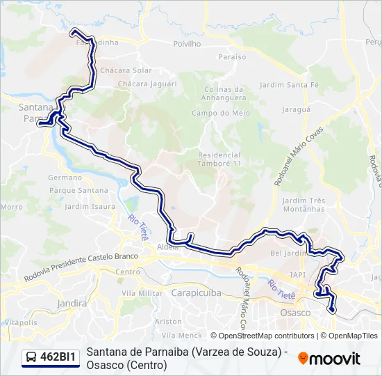462BI1 Bus Line Map