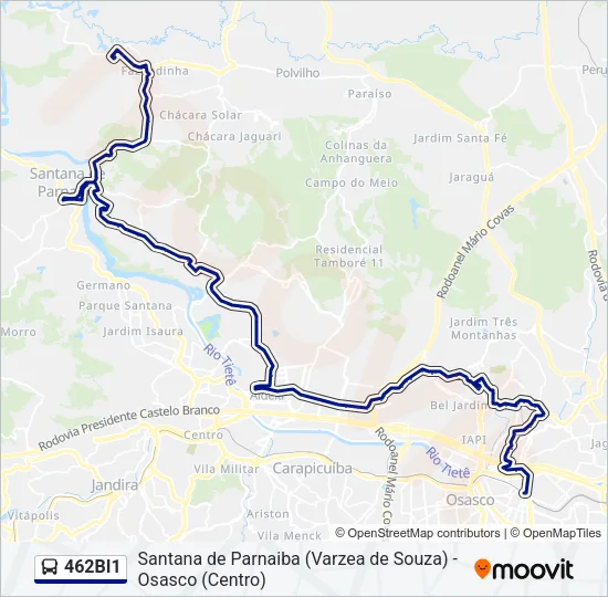 462BI1 Bus Line Map