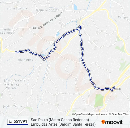 551VP1 Bus Line Map