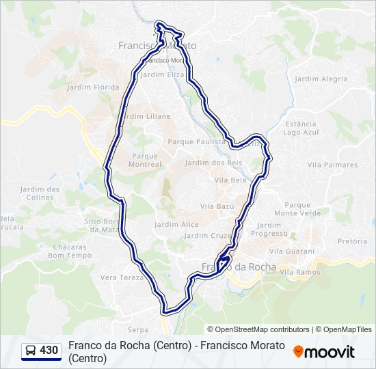 430 bus Line Map