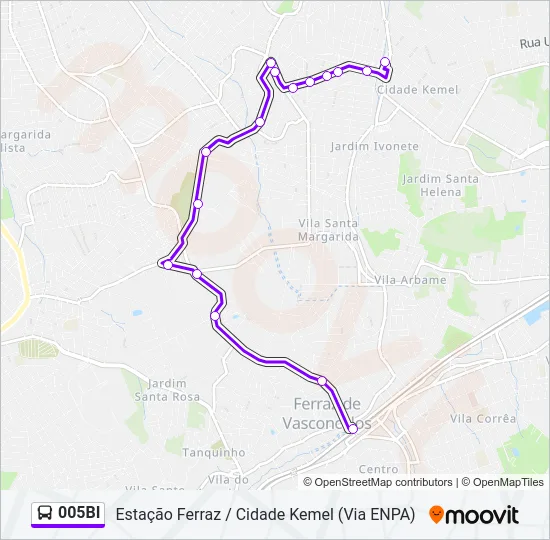 005BI Bus Line Map