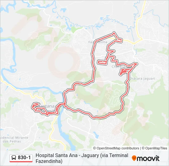 830-1 Bus Line Map