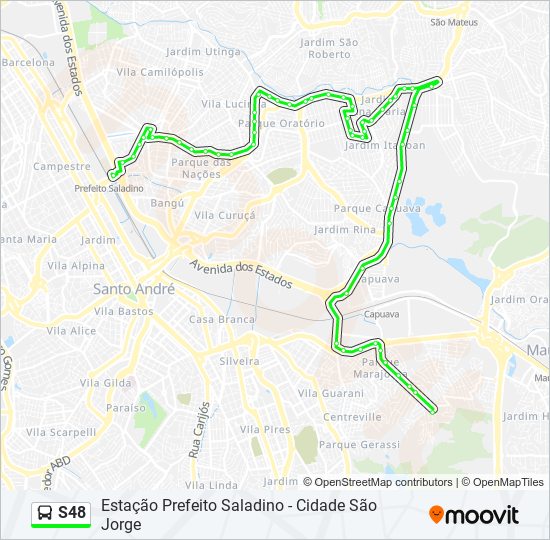 s48 Route Schedules, Stops & Maps Estação Prefeito Saladino (Updated)