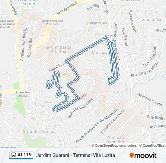 AL119 Bus Line Map