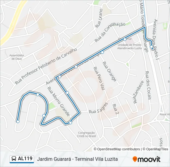 AL119 Bus Line Map