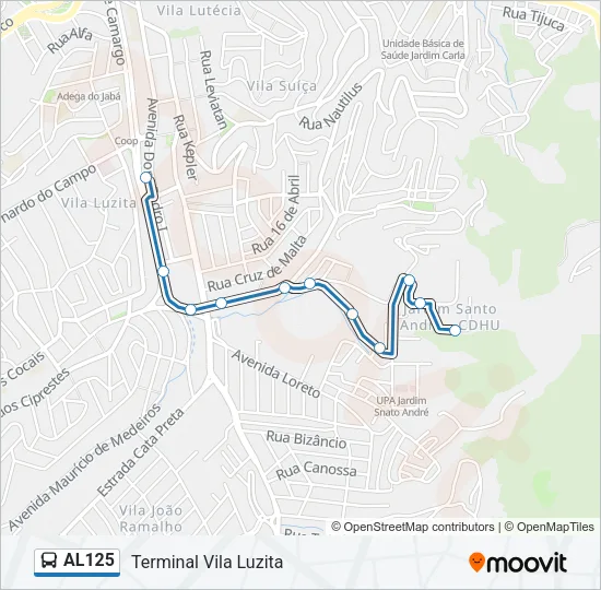 AL125 Bus Line Map
