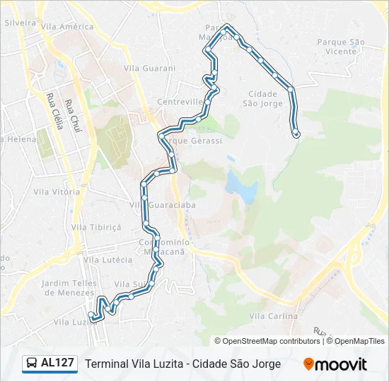 AL127 Bus Line Map