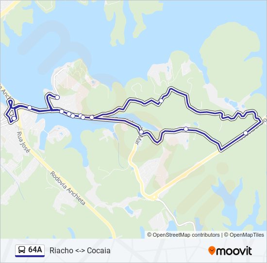 64A bus Line Map