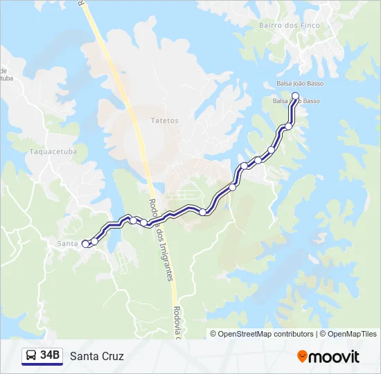 34B Bus Line Map