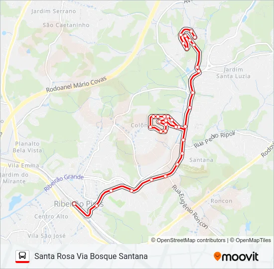 10 BOSQUE SANTANA - SANTA ROSA Bus Line Map
