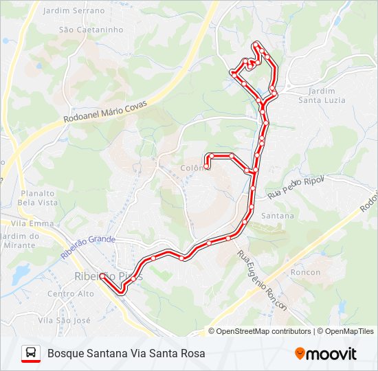 10 BOSQUE SANTANA - SANTA ROSA bus Line Map