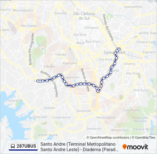 287UBUS Bus Line Map