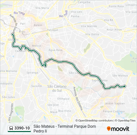 3390-10 Bus Line Map