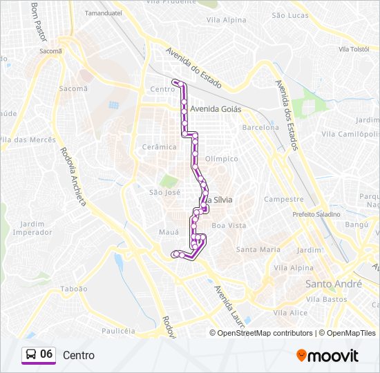 Mapa de 06 de autobús