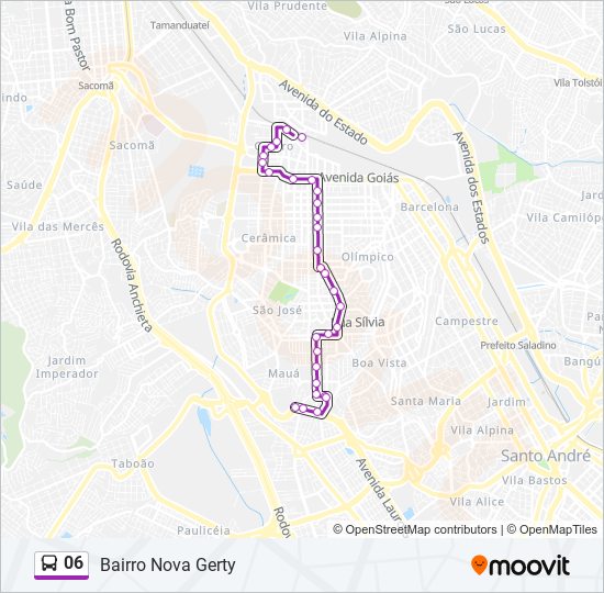 Mapa de 06 de autobús