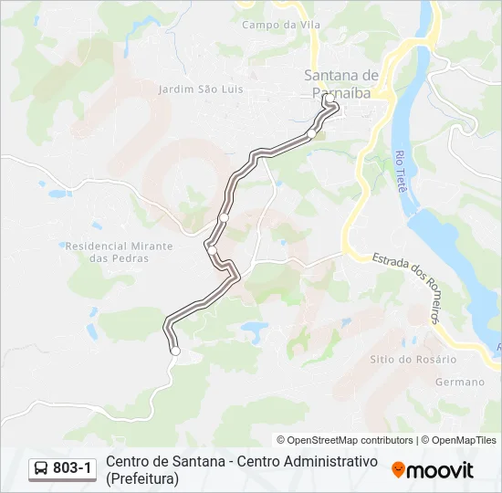 803-1 Bus Line Map