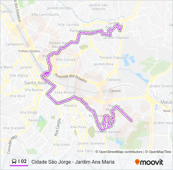 I 02 Bus Line Map