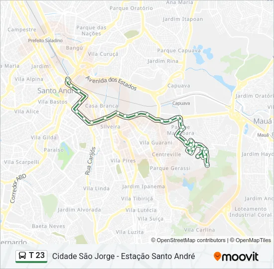 T 23 Bus Line Map