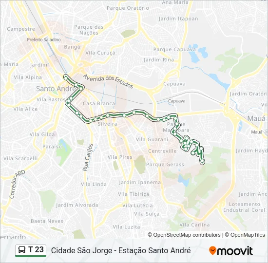 T 23 Bus Line Map