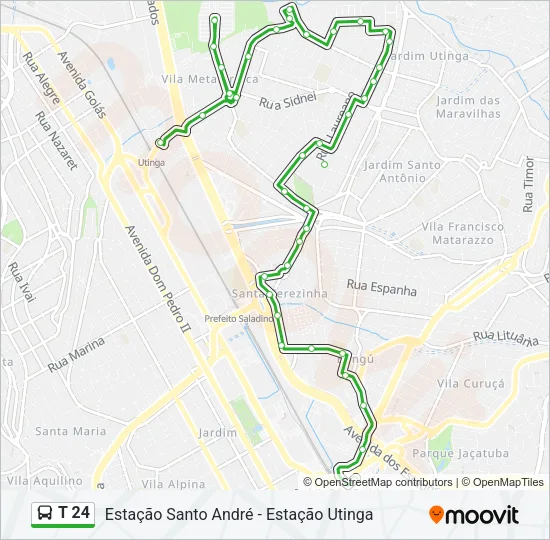 T 24 Bus Line Map