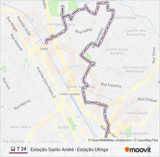 T 24 bus Line Map