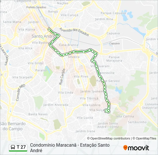 T 27 Bus Line Map