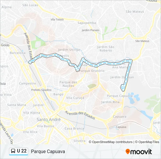 U 22 Bus Line Map