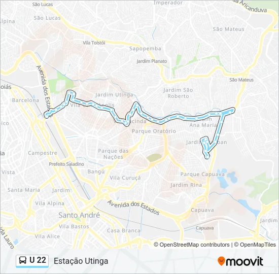 U 22 Bus Line Map